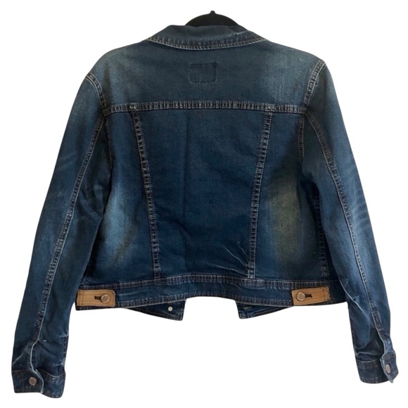 NWT Velvet Heart Gloria Blue Jean Jacket Fitted Cropped Style - Picture 2 of 7